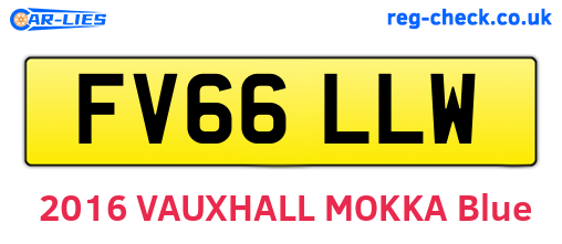 FV66LLW are the vehicle registration plates.