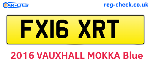 FX16XRT are the vehicle registration plates.