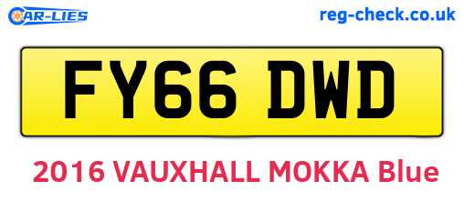FY66DWD are the vehicle registration plates.