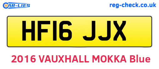 HF16JJX are the vehicle registration plates.