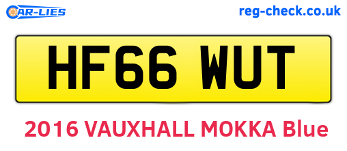 HF66WUT are the vehicle registration plates.