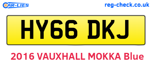HY66DKJ are the vehicle registration plates.