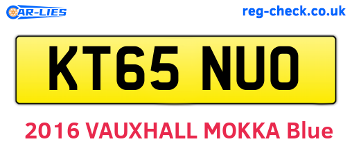 KT65NUO are the vehicle registration plates.