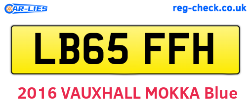 LB65FFH are the vehicle registration plates.