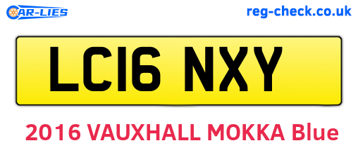 LC16NXY are the vehicle registration plates.