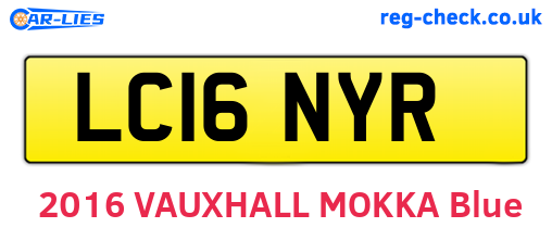 LC16NYR are the vehicle registration plates.
