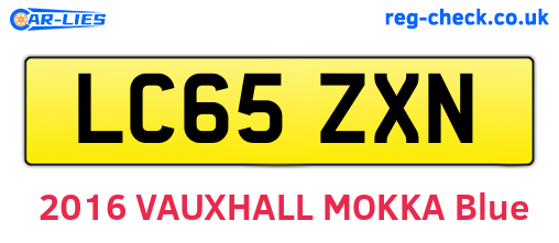 LC65ZXN are the vehicle registration plates.