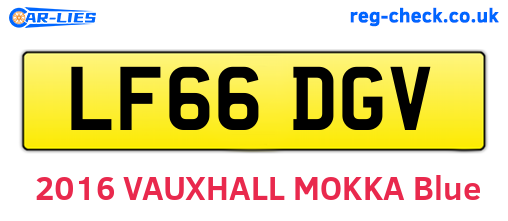LF66DGV are the vehicle registration plates.