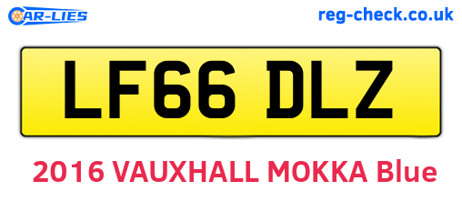 LF66DLZ are the vehicle registration plates.