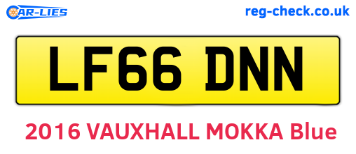 LF66DNN are the vehicle registration plates.