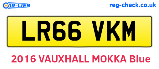 LR66VKM are the vehicle registration plates.