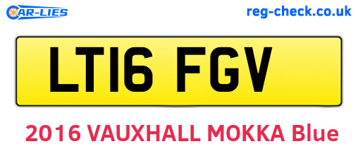 LT16FGV are the vehicle registration plates.
