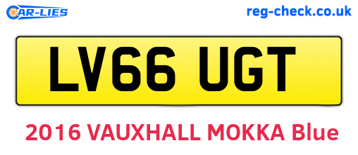 LV66UGT are the vehicle registration plates.