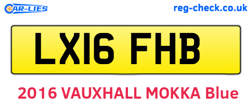 LX16FHB are the vehicle registration plates.