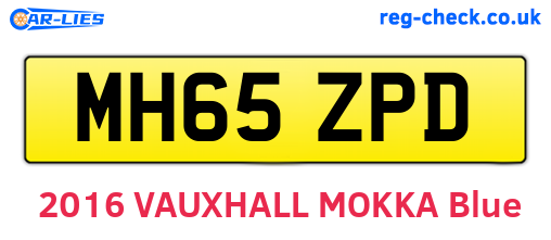 MH65ZPD are the vehicle registration plates.