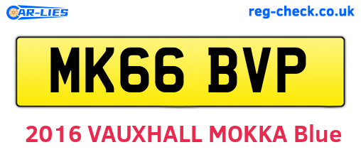 MK66BVP are the vehicle registration plates.