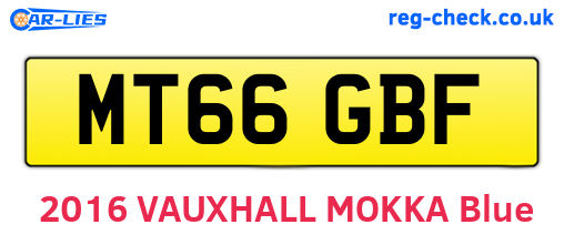 MT66GBF are the vehicle registration plates.