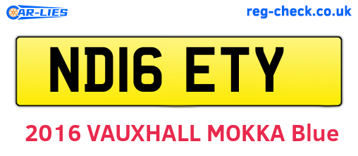 ND16ETY are the vehicle registration plates.