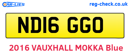 ND16GGO are the vehicle registration plates.