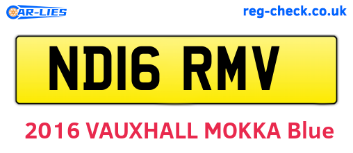 ND16RMV are the vehicle registration plates.