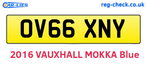 OV66XNY are the vehicle registration plates.