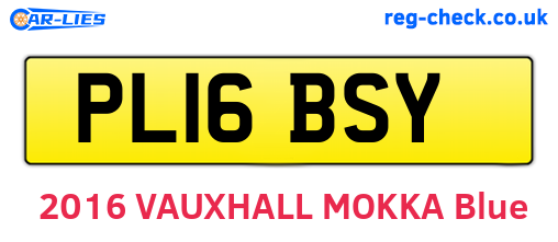 PL16BSY are the vehicle registration plates.