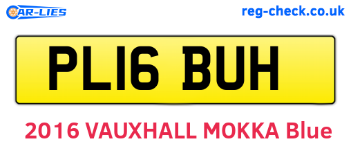 PL16BUH are the vehicle registration plates.