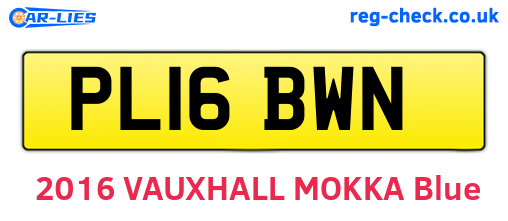 PL16BWN are the vehicle registration plates.