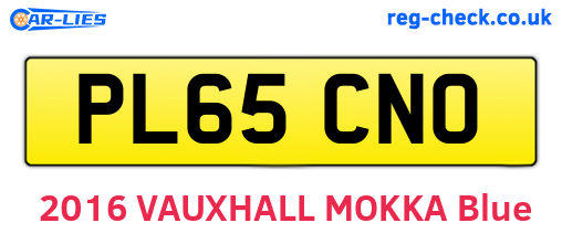 PL65CNO are the vehicle registration plates.