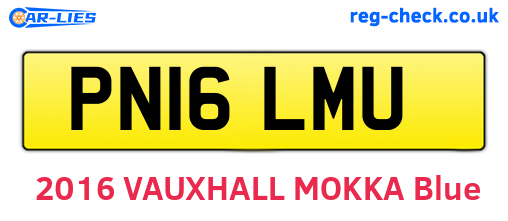 PN16LMU are the vehicle registration plates.