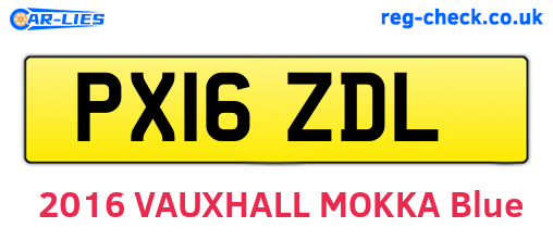 PX16ZDL are the vehicle registration plates.