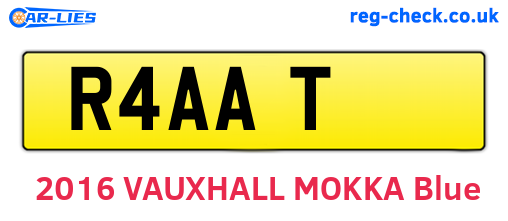 R4AAT are the vehicle registration plates.