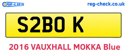 S2BOK are the vehicle registration plates.