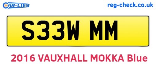 S33WMM are the vehicle registration plates.