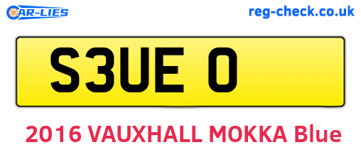 S3UEO are the vehicle registration plates.