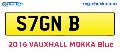 S7GNB are the vehicle registration plates.