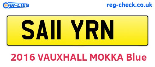 SA11YRN are the vehicle registration plates.
