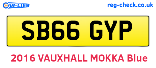 SB66GYP are the vehicle registration plates.