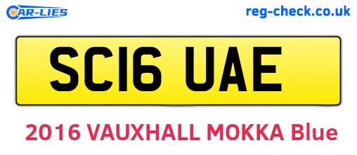 SC16UAE are the vehicle registration plates.