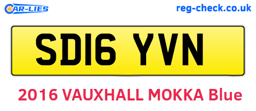 SD16YVN are the vehicle registration plates.