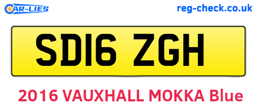 SD16ZGH are the vehicle registration plates.