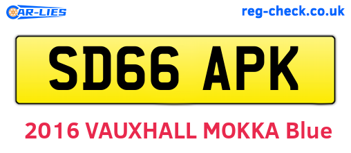 SD66APK are the vehicle registration plates.