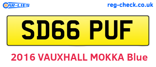 SD66PUF are the vehicle registration plates.