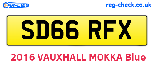 SD66RFX are the vehicle registration plates.
