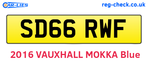 SD66RWF are the vehicle registration plates.