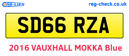 SD66RZA are the vehicle registration plates.
