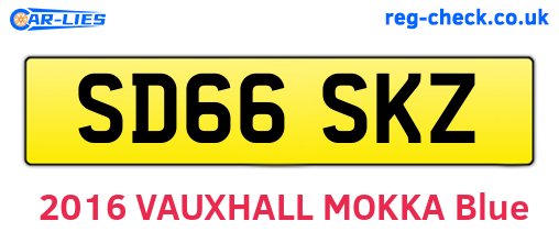 SD66SKZ are the vehicle registration plates.