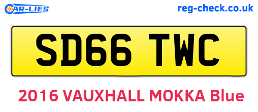 SD66TWC are the vehicle registration plates.