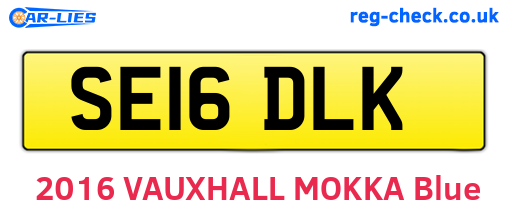 SE16DLK are the vehicle registration plates.