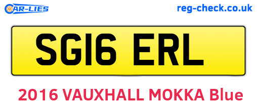 SG16ERL are the vehicle registration plates.